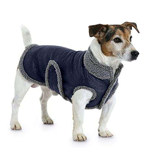 Winter Warme Hundekleidung Verdickung Baumwollkleidung Für Haustiere Rollkragen Hundemantel Vierbeiniger Plüsch Lässige Haustierkleidung,3 Dunkelblau,XXXXXL von HUANSUN