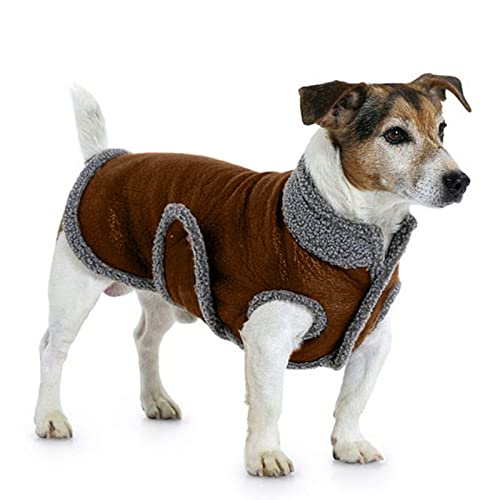 Winter Warme Hundekleidung Verdickung Baumwollkleidung Für Haustiere Rollkragen Hundemantel Vierbeiniger Plüsch Lässige Haustierkleidung,4 Braun,S von NC