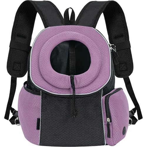 Haustier-Brusttasche, groß, Belüftungsöffnungen aus Netzstoff, 41,9 x 25,4 x 43,2 cm, Violett Haustier-Brusttasche, groß, Belüftungsöffnungen aus Netzstoff, 41,9 x 25,4 x 43,2 cm, Violett von HUASOE
