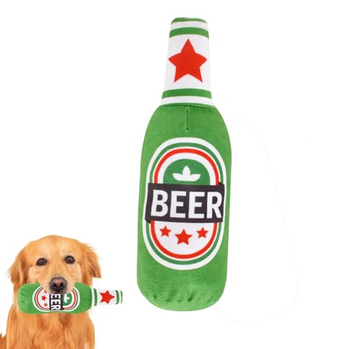 HUATEEN Weiches Bierflaschen Plüsch,Quietschendes Interaktives Hundekauspielzeug Weiches Bierflaschen Plüsch Lustiges und Süßes Plüschspielzeug für kleine Mittelgroße und Große Hunde HUATEEN Weiches Bierflaschen Plüsch,Quietschendes Interaktives Hundekauspielzeug Weiches Bierflaschen Plüsch Lustiges und Süßes Plüschspielzeug für kleine Mittelgroße und Große Hunde von HUATEEN