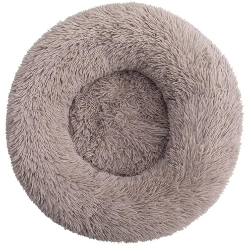 HUAXIQUE Donut Hundebett Hundebett Wolke Mittelgroße Hunde Hundebett für Große Waschbar Haustierbett Anti Rutsch Noppenboden 80cm Beige von HUAXIQUE