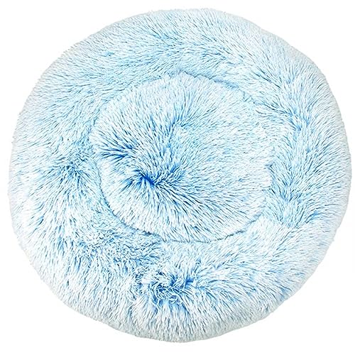 HUAXIQUE Hundebett Rund Hundekissen Plüsch Donut Mittelgroße Hunde Hundebett für Große undekissen Waschbar Flauschig Hundematte Anti Rutsch Noppenboden 60cm Blau-A HUAXIQUE Hundebett Rund Hundekissen Plüsch Donut Mittelgroße Hunde Hundebett für Große undekissen Waschbar Flauschig Hundematte Anti Rutsch Noppenboden 60cm Blau-A von HUAXIQUE