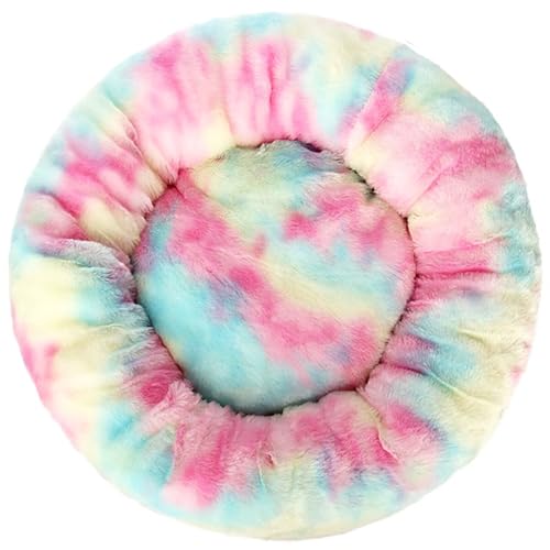 HUAXIQUE Hundebett Rund Hundekissen Plüsch Donut Mittelgroße Hunde Hundebett für Große undekissen Waschbar Flauschig Hundematte Anti Rutsch Noppenboden 70cm Buntes Rosa HUAXIQUE Hundebett Rund Hundekissen Plüsch Donut Mittelgroße Hunde Hundebett für Große undekissen Waschbar Flauschig Hundematte Anti Rutsch Noppenboden 70cm Buntes Rosa von HUAXIQUE