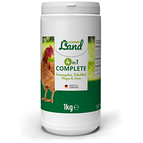 HÜHNER Land 4in1 Complete 1kg für Hühner & Geflügel – Futterergänzung Vitamine für Hühner mit Zeolith, Bierhefe, Hagebutte & Topinambur - Für Gefieder, Immunsystem, Magen-Darm HÜHNER Land 4in1 Complete 1kg für Hühner & Geflügel – Futterergänzung Vitamine für Hühner mit Zeolith, Bierhefe, Hagebutte & Topinambur - Für Gefieder, Immunsystem, Magen-Darm von HÜHNER Land