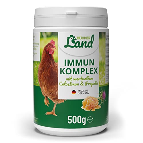 HÜHNER Land Immun Komplex 500g für Hühner, Küken & Geflügel I Futterergänzung für Hühnerfutter, Geflügel Futter mit Bierhefe I Hühner Immunstärkung HÜHNER Land Immun Komplex 500g für Hühner, Küken & Geflügel I Futterergänzung für Hühnerfutter, Geflügel Futter mit Bierhefe I Hühner Immunstärkung von HÜHNER Land