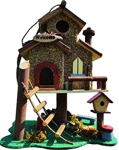 HÜWÜKNÜ Vogelhaus ``Pfadfinder`` Vogelhaus zum Aufhängen, für Singvögel wie Spatzen, Meisen, Handarbeit aus Holz, bunt, Vogelvilla für Garten, Terasse, Balkon HÜWÜKNÜ Vogelhaus ``Pfadfinder`` Vogelhaus zum Aufhängen, für Singvögel wie Spatzen, Meisen, Handarbeit aus Holz, bunt, Vogelvilla für Garten, Terasse, Balkon von HÜWÜKNÜ