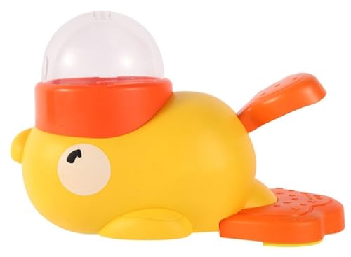 HUFENYU Leckerli-Spender in Entenform, 2-in-1-Interaktive Futternäpfe for Hunde mit langsamer Fütterung, Interaktiver Leckerli-Spender in Entenform mit Knopf for kleine und mittelgroße Hunde von HUFENYU