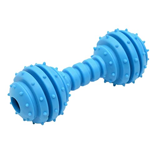 Robustes Haustierspielzeug, schweres, langlebiges Kauspielzeug aus Gummi for Hunde, Backenzähne, die bissfest klingen (Color : Blue) von HUFFA