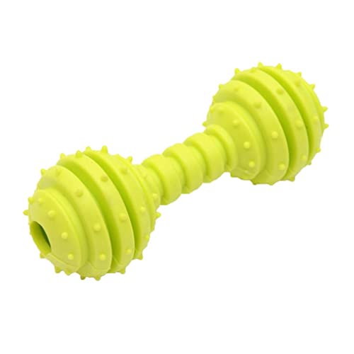 Robustes Haustierspielzeug, schweres, langlebiges Kauspielzeug aus Gummi for Hunde, Backenzähne, die bissfest klingen (Color : Green) von HUFFA