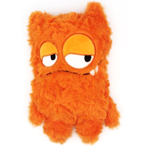 HUGEME Quietschendes Hundespielzeug, Plüsch gefülltes Hundespielzeug Halten Sie sie beschäftigt Tauziehen Hund Kauspielzeug für kleine, mittelgroße und große Hunde (Orange) von HUGEME