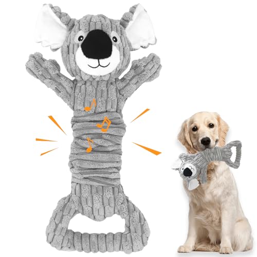 HUGEME Quietschendes Hundespielzeug, Zerrspielzeug für Hunde, Knisterspielzeug für kleine Hunde, gefülltes Hundespielzeug, kleines Hundeseilspielzeug, Welpenkauspielzeug, interaktives Hundespielzeug von HUGEME