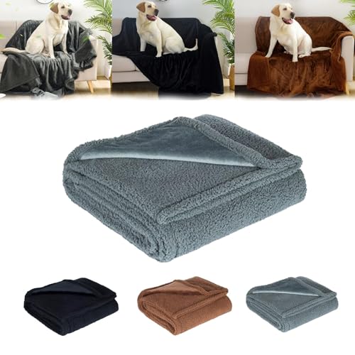 HUGGINS Blanket Waterproof Cuddly Blanket, for Sofa Bed Couch, Waterproof Cuddly Blanket Couch Soft Sofa Love Blanket, The Waterproof Cuddly Blanket,Multifunctional Blanket (L,Grey) von HUGGINS