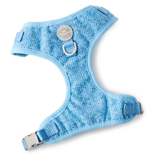 HUGO & HUDSON Tweed-Hundegeschirr, verstellbar, kein Ziehen, Haustierweste mit 2 Leinenclips Blau XS HUGO & HUDSON Tweed-Hundegeschirr, verstellbar, kein Ziehen, Haustierweste mit 2 Leinenclips Blau XS von HUGO & HUDSON