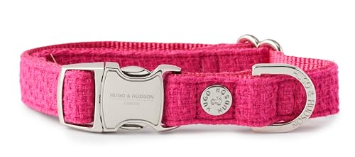 HUGO & HUDSON Tweed-Hundehalsband, verstellbar, mit Schnellverschluss, Sicherheitsschnalle, rosa, L HUGO & HUDSON Tweed-Hundehalsband, verstellbar, mit Schnellverschluss, Sicherheitsschnalle, rosa, L von HUGO & HUDSON