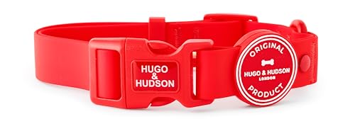 HUGO & HUDSON Wasserdichtes Hundehalsband, geruchshemmendes verstellbares Haustierhalsband, Rot, M HUGO & HUDSON Wasserdichtes Hundehalsband, geruchshemmendes verstellbares Haustierhalsband, Rot, M von HUGO & HUDSON