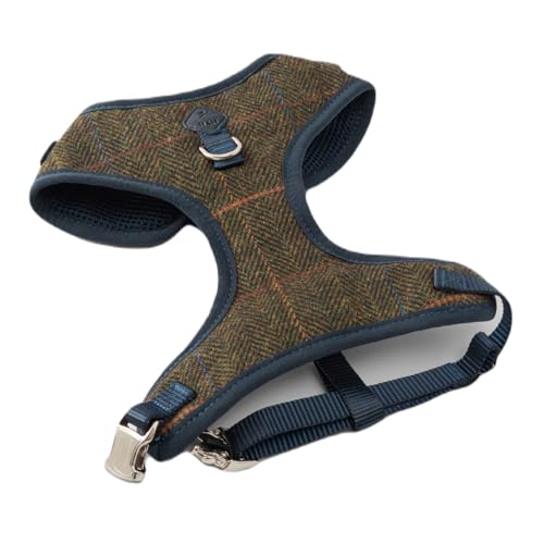 HUGO & HUDSON x Hackett Tweed Hundegeschirr verstellbar Zug dunkelgrün Fischgrätenmuster kariert XS HUGO & HUDSON x Hackett Tweed Hundegeschirr verstellbar Zug dunkelgrün Fischgrätenmuster kariert XS von HUGO & HUDSON