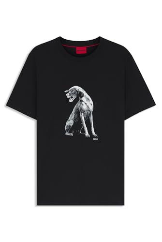 HUGO T-Shirt Didug aus Baumwoll-Jersey mit Hunde-Artwork schwarz 002 Gr.XL HUGO T-Shirt Didug aus Baumwoll-Jersey mit Hunde-Artwork schwarz 002 Gr.XL von HUGO