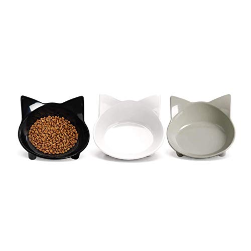 Katzennäpfe Mehrzweck-Futternapf in flacher Öffnung, flach, rutschfest, Wasser, 3 Stück von HUI JIN