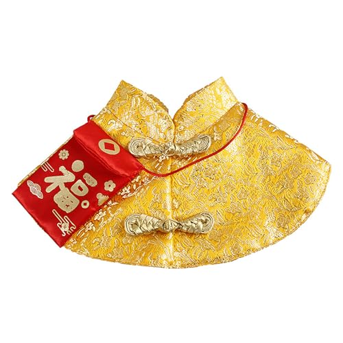 HUIFACAI Chinesisches Neujahrs-Haustierkostüm für Hunde, Festival, Party, Haustierumhang mit rotem Umschlag für Frühlingsfest, Foto-Requisiten von HUIFACAI