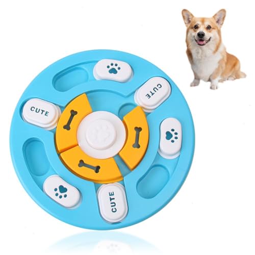 Interaktives Hundespielzeug, 4 Farben, interaktives Hunde-Anreicherungsspielzeug, stimulierender Hunde-Puzzle-Futterspender, kreatives IQ-Training, Hunde-Puzzle-Spielzeug für kleine, mittelgroße von HUIIUH