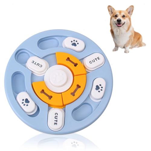 Interaktives Hundespielzeug, 4 Farben, interaktives Hunde-Anreicherungsspielzeug, stimulierender Hunde-Puzzle-Futterspender, kreatives IQ-Training, Hunde-Puzzle-Spielzeug für kleine, mittelgroße von HUIIUH