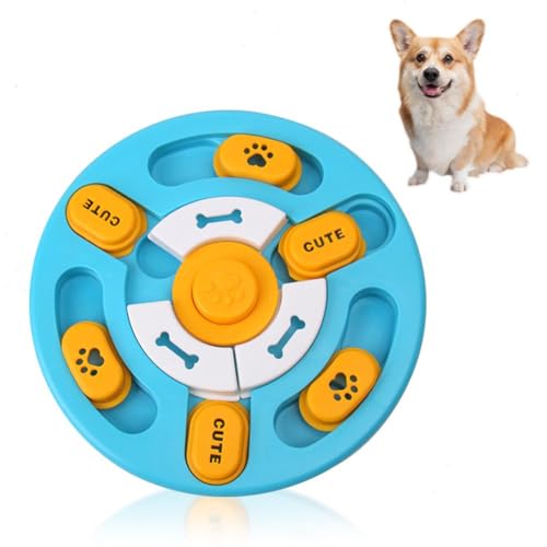 Interaktives Hundespielzeug, 4 Farben, interaktives Hunde-Anreicherungsspielzeug, stimulierender Hunde-Puzzle-Futterspender, kreatives IQ-Training, Hunde-Puzzle-Spielzeug für kleine, mittelgroße von HUIIUH