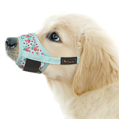 Maulkorb für Hunde, Mundschutz für Hunde mit weichem Nylon-Aufdruck, Maulkorb für Hunde gegen Bellen, Stoppen des Beißens, Bellens und Kauens, Retro-Blumenmaulkorb Maulkorb für Hunde, Mundschutz für Hunde mit weichem Nylon-Aufdruck, Maulkorb für Hunde gegen Bellen, Stoppen des Beißens, Bellens und Kauens, Retro-Blumenmaulkorb von HUIIUH