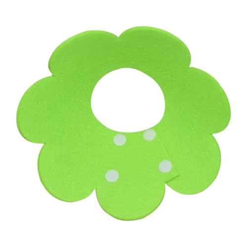 Elisabethanische Katzen-Genesungshalsband in Blumenform, Wundheilung, Schutzkegel für Kätzchen, Welpen, Haustierbedarf (Grün, XS 7,8 cm), 2 Stück von HUIJIQX