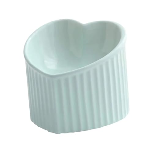HUIJIQX KICPUK Keramiknapf, geneigt, erhöht, Herzform, rutschfest, niedlich, für Katzen, Kätzchen, kleine Hunde, funktionale Breite 14 cm, handgefertigt, Hellgrün HUIJIQX KICPUK Keramiknapf, geneigt, erhöht, Herzform, rutschfest, niedlich, für Katzen, Kätzchen, kleine Hunde, funktionale Breite 14 cm, handgefertigt, Hellgrün von HUIJIQX