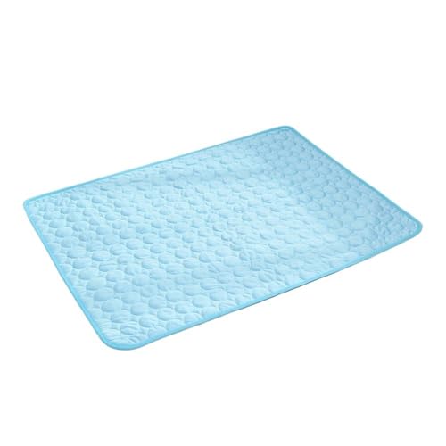 HUIJIQX Kühlmatte für Hunde, Sommer, Haustiermatte, Bett für Hunde, Katzen, Decke, Sofa, atmungsaktiv, Sommer, waschbar, Haustierbedarf, Zubehör (Marineblau, L 70 x 55 cm) von HUIJIQX