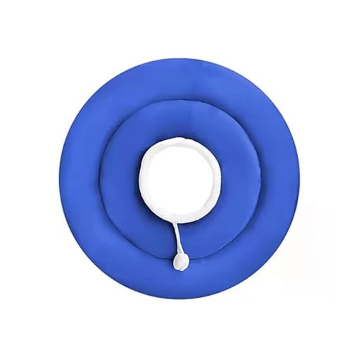 Haustier-Schutzhalsband für Hunde und Katzen, verstellbar, elisabethanisches Halsband, weicher Ring, Wundheilung, kratzfest, Anti-Leck-Kopfbedeckung (Blau, XL) von HUIJIQX