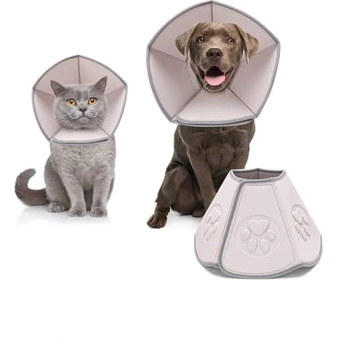 Katze Hund Kegel Halsband Einstellbare Schutz Nach Operation Verhindern Haustiere Biss Lecken Kratzer Berühren Wunde (M Lange von HUIJIQX