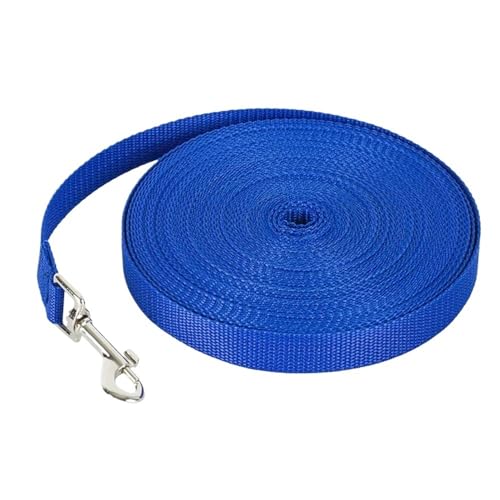 Langes Abschleppseil, Nylon, 6 Farben, 1,5 m, 1,8 m, 4,5 m, 6 m, 10 m, Haustier, Spazierengehen, Trainingsleine, Katzen, Hunde, Halsband, Leine (Blau, 10 m) von HUIJIQX