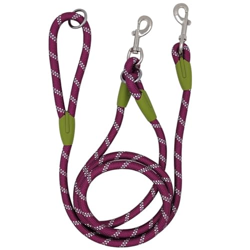 Reflektierende Nylon Haustier Lauf Freihände, Kette für kleine und große Hunde (lila) von HUIJIQX