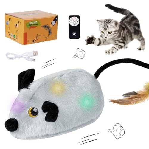 HUIKUANGEU Katzenspielzeug Elektrisch Spielmaus,Katzen Spielzeug,Katzenspielzeug mit Fernbedienung,Katzenspielzeug Maus,Interaktives Katzenspielzeug,für Lustiges Jagdsimulationstierspielzeug HUIKUANGEU Katzenspielzeug Elektrisch Spielmaus,Katzen Spielzeug,Katzenspielzeug mit Fernbedienung,Katzenspielzeug Maus,Interaktives Katzenspielzeug,für Lustiges Jagdsimulationstierspielzeug von HUIKUANGEU