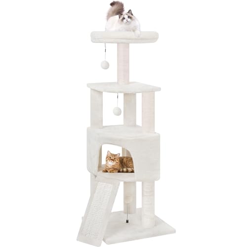 HUITREE Kratzbaum mit großem Wohnheim für Indoor-Katzen, Katzenturm mit Kratzbaum, Kratzbrett und Katzenspielzeug, mehrstöckig, kleiner Raum, Beige (neu) HUITREE Kratzbaum mit großem Wohnheim für Indoor-Katzen, Katzenturm mit Kratzbaum, Kratzbrett und Katzenspielzeug, mehrstöckig, kleiner Raum, Beige (neu) von HUITREE