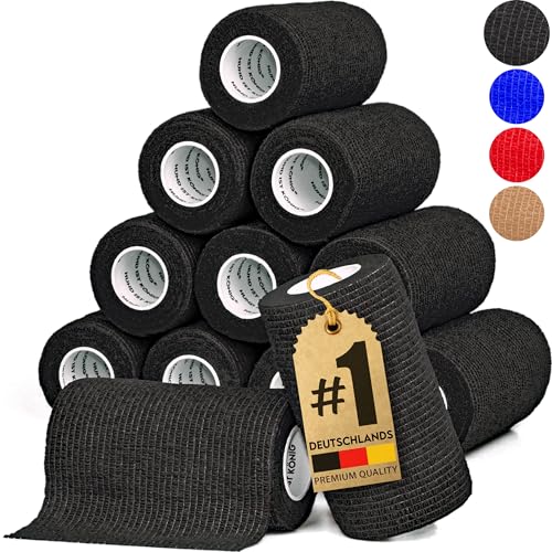 HUND IST KÖNIG Verband selbstklebend, elastische Binde 12x4,7m Bandage, Haftbandage für Mensch & Tier, Fixierbinde selbsthaftend von HUND IST KÖNIG