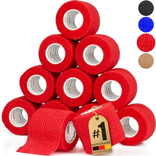 HUND IST KÖNIG Verband selbstklebend, elastische Binde 12x4,7m Bandage, Haftbandage für Mensch & Tier, Fixierbinde selbsthaftend von HUND IST KÖNIG