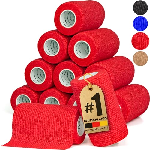 HUND IST KÖNIG Verband selbstklebend, elastische Binde 12x4,7m Bandage, Haftbandage für Mensch & Tier, Fixierbinde selbsthaftend von HUND IST KÖNIG