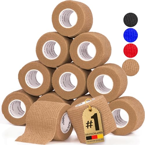 HUND IST KÖNIG Verband selbstklebend, elastische Binde 12x4,7m Bandage, Haftbandage für Mensch & Tier, Fixierbinde selbsthaftend von HUND IST KÖNIG