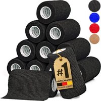 HUND IST KÖNIG Verband selbstklebend, Fixierbinde 12x4,7m Selbstklebende Bandage für Mensch & Tier von HUND IST KÖNIG