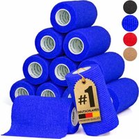 HUND IST KÖNIG Verband selbstklebend, Fixierbinde 12x4,7m Selbstklebende Bandage für Mensch & Tier von HUND IST KÖNIG
