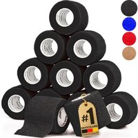 HUND IST KÖNIG Verband selbstklebend, Selbstklebende Bandage für Mensch & Tier (12 Stk) schwarz 5 cm, 47 m von HUND IST KÖNIG