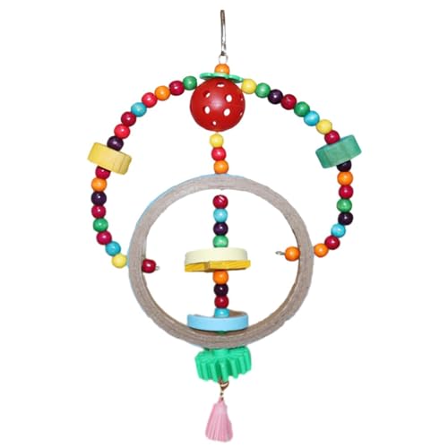 HUNJHYC Vogelkäfig-Spielzeug, Papageienkäfig-Spielzeug,Hängen Sie Vogelkäfig-Beißspielzeug | Kauspielzeug für kleine und mittelgroße Papageien, Graupapageien, Nymphensittiche und Turteltauben von HUNJHYC
