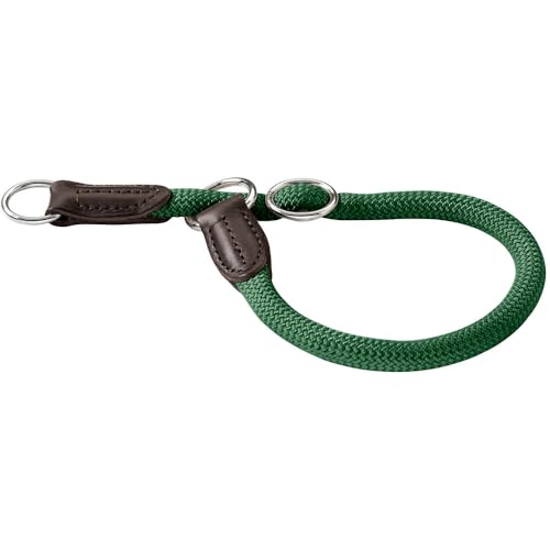 HUNTER Dressurhalsung Freestyle, Farbe: dunkelgrün, strapazierfähiges Tau mit Polyamid-Kern, weich & robust, wetterfest & pflegeleicht, ideal für Training & Alltag, Größe: L von HUNTER