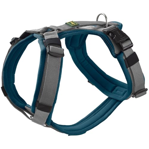 HUNTER Hundegeschirr Maldon UP, Farbe: Petrol/grau, weich gepolstert & komfortabel, stark reflektierend durch 3M Scotchlite, 4-Fach verstellbar, mit gepolstertem Griff (ab S-M), Größe: S-M HUNTER Hundegeschirr Maldon UP, Farbe: Petrol/grau, weich gepolstert & komfortabel, stark reflektierend durch 3M Scotchlite, 4-Fach verstellbar, mit gepolstertem Griff (ab S-M), Größe: S-M von HUNTER