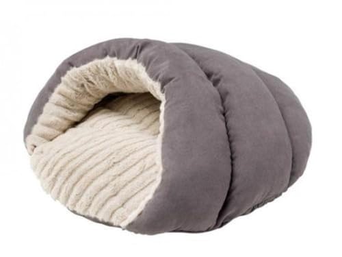HUNTER BRIGHTON Katzenhöhle, Katzenbett, Schlafplatz für Katzen, weich, kuschelig, 45 x 45 cm, grau von HUNTER