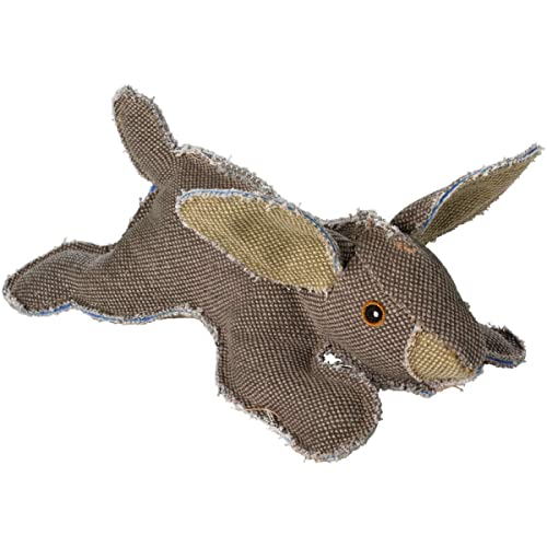 HUNTER CANVAS Wild Rabbit Hundespielzeug, Vintage-Style, mit Baumwolle, Quietschspielzeug, Hase, 27 cm von HUNTER