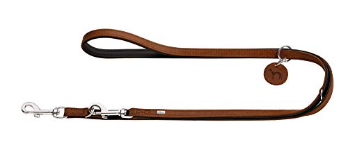 HUNTER Comfort Verstellbare Hundeführleine, Leder, schlicht, strapazierfähig, geschmeidig, 2 x 200 cm, Cognac HUNTER Comfort Verstellbare Hundeführleine, Leder, schlicht, strapazierfähig, geschmeidig, 2 x 200 cm, Cognac von HUNTER