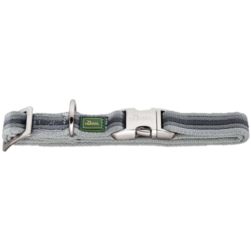 HUNTER DAVAO ALU-STRONG Halsung, Halsband für Hunde, Nylon, Aluminium Steckverschluss, Streifen, L, grau HUNTER DAVAO ALU-STRONG Halsung, Halsband für Hunde, Nylon, Aluminium Steckverschluss, Streifen, L, grau von HUNTER